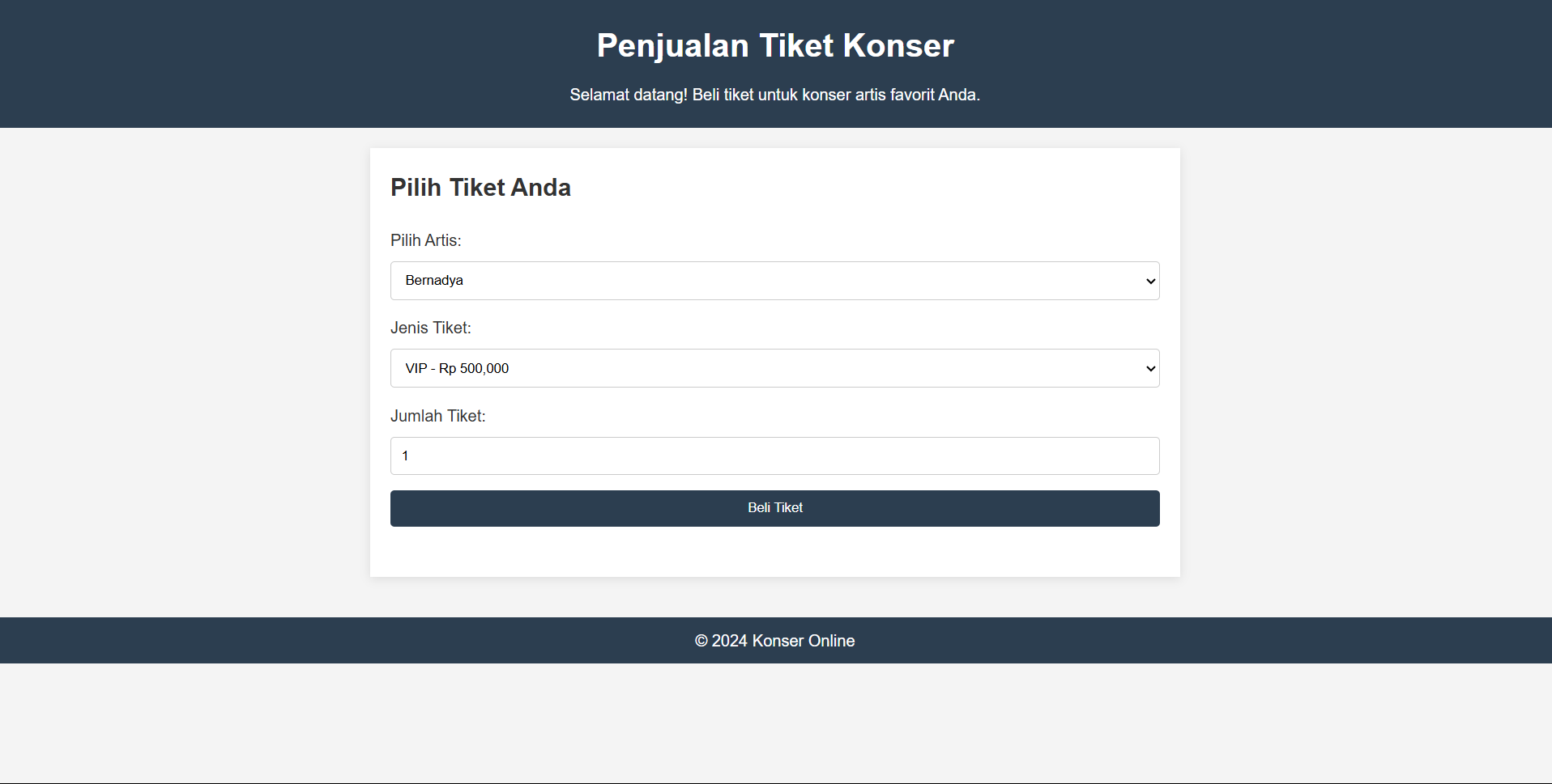 Concert Ticketing Website